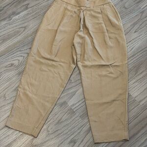 Massimo Dutti Tan Pleated Dress Pants Trousers Women’s Pants 6